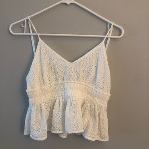 Super cute white cropped top!